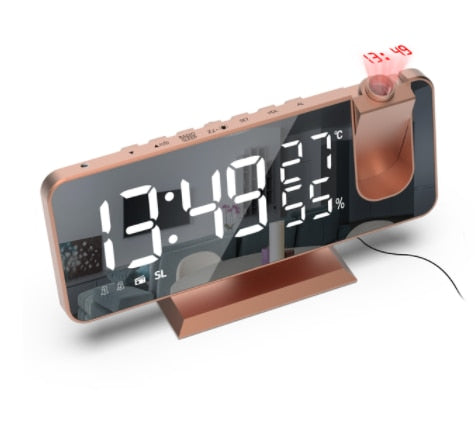 Rádio Relógio Digital Inteligente de Mesa c/ Projetor